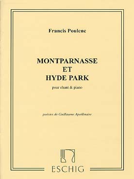 Illustration de Montparnasse, Hyde-Park, 2 mélodies de G. Apollinaire