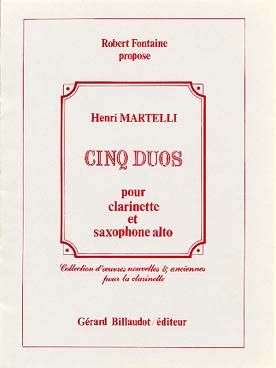 Illustration de 5 Duos pour clarinette et saxophone