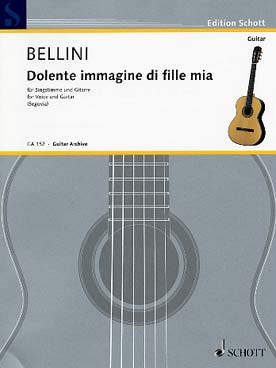 Illustration de Dolente immagine di filia mia, tr.  Segovia pour voix élevée et guitare