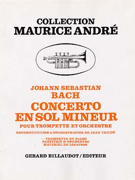 Illustration de Concerto en sol m pour trompette et piano ou orgue (arr. Thilde)