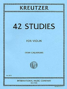 Illustration de 42 Études - éd. I.M.C. (Galamian)