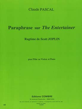 Illustration de Paraphrase sur The Entertainer de Joplin pour flûte ou violon et piano