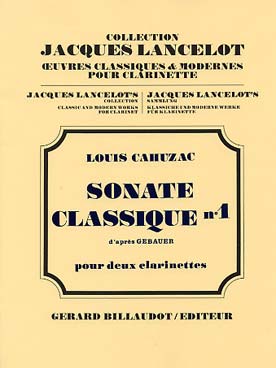 Illustration de Sonate classique N° 1 d'après Gebauer pour 2 clarinettes
