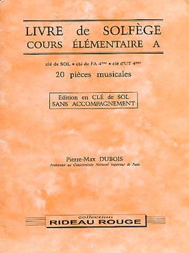 Illustration de Livre de solfège élémentaire A - Clé de sol sans accompagnement