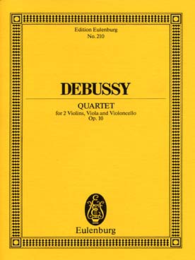 Illustration de Quatuor à cordes op. 10 en sol m - éd. Eulenburg