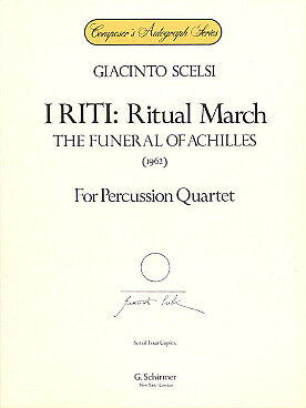 Illustration de I Riti : Ritual march - The funeral of Achilles (4 percussionnistes)