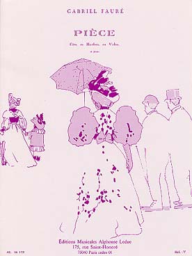 Illustration de Pièce pour flute ou hautbois et piano