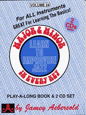 Illustration de AEBERSOLD : approche de l'improvisation jazz tous instruments avec CD play-along - Vol. 24 : Major and minor