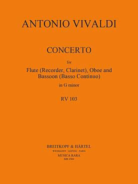 Illustration de Concerto RV 103 en sol m pour flûte (clarinette), hautbois et basson