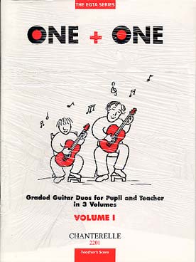 Illustration de ONE + ONE Duos élève et professeur conducteur + partie élève (EGTA series) - Vol. 1 : Schubert, Ivanovic, Purcell, Haydn, Dowland, Dodgson...