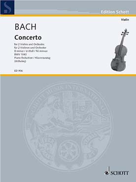 Illustration de Concerto BWV 1043 en ré m pour 2 violons - éd. Schott