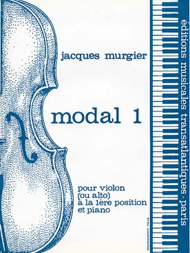 Illustration de Modal 1 pour violon (ou alto) et piano