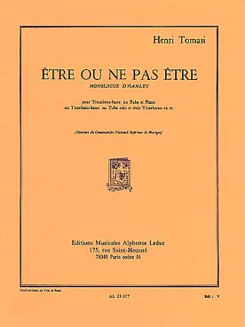 Illustration de Etre ou ne pas être pour tuba en ut ou trombone basse et piano