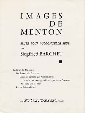 Illustration de Images de Menton pour violoncelle seul