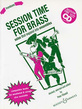 Illustration session time brass trombone