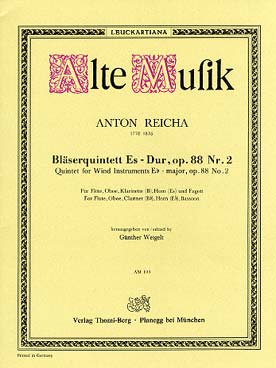 Illustration de Quintette op. 88 N° 2 en mi b M