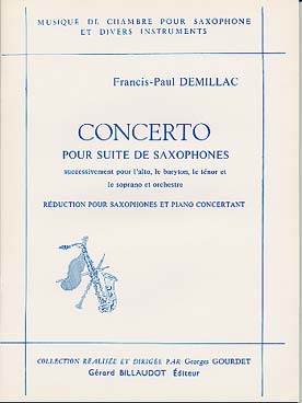 Illustration de Concerto pour suite de 4 saxophones et orchestre, réd. piano