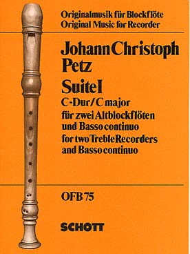 Illustration de 2 Suites pour flûte à bec alto et basse continue et violoncelle - Vol. 1 : suite I  C Dur