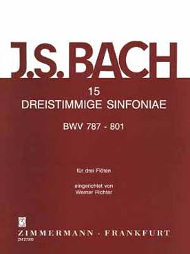 Illustration de 15 Inventions à 3 voix BWV 787-801 (tr. Richter pour 3 flûtes)