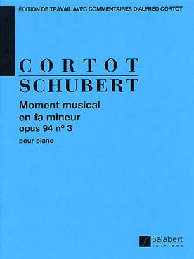Illustration de Moment musical op. 94 N° 3 D 780 en fa m (édition Cortot)