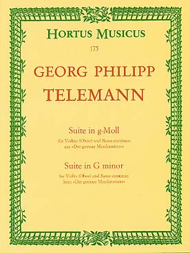 Illustration de Suite TWV 41 en sol m pour violon ou hautbois et basse continue (der Getreue Musikmeister)