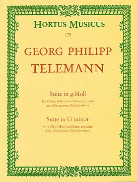 Illustration de Suite TWV 41 en sol m pour violon ou hautbois et basse continue (der Getreue Musikmeister)