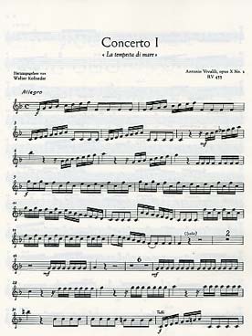 Illustration de Concerto op. 10/1 RV 433 en fa M "La Tempesta di mare" pour flûte, orchestre à cordes et basse continue - Violon 2