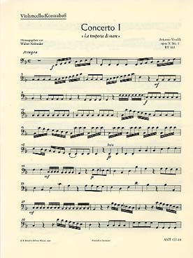 Illustration vivaldi concerto op. 10/1 cello/cbasse