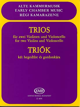 Illustration de TRIOS pour 2 violons et violoncelle, (coll. "early chamber music)(C + P)