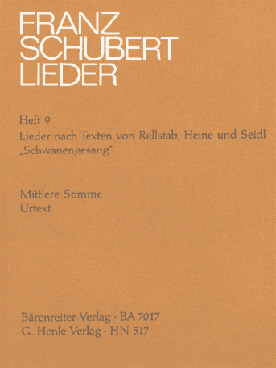 Illustration de Lieder (co-édition Henle/Bärenreiter) - Vol. 9 (voix moyenne)