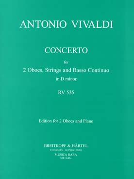 Illustration de Concerto en ré m pour 2 hautbois et piano