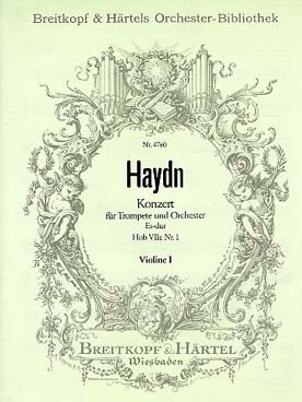 Illustration haydn concerto hob viie:1 violon 1