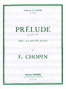 Illustration de Prélude op. 28 N° 15 "La goutte d'eau" - éd. Combre