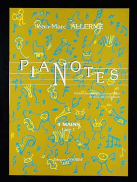 Illustration jazz notes piano 4 mains n° 1
