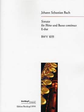 Illustration de Sonate BWV 1035 N° 6 en mi M - éd. Breitkopf, rév. Kuijken