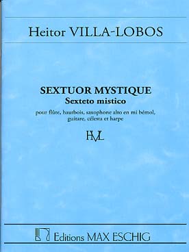 Illustration de Sextuor mystique pour flûte, hautbois, sax alto, guitare, célesta et harpe - Conducteur in 16