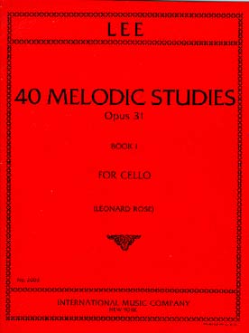 Illustration lee etudes melodiques (40) op. 31 vol. 1