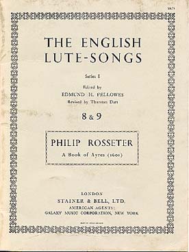 Illustration de Songs from Rosseter The book of airs pour chant et luth