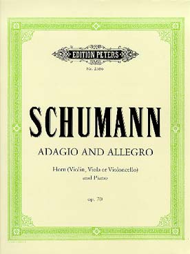 Illustration de Adagio und Allegro op. 70 pour cor, alto ou violoncelle et piano