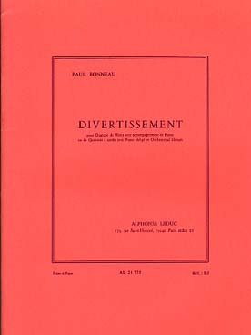 Illustration de Divertissement pour quatuor de flûtes et piano