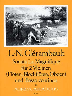 Illustration de Sonata magnifique pour 2 violons (ou flûte, flûte à bec, hautbois) et basse continue