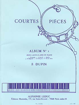 Illustration de Courtes pièces - Album N° 1 : caisse claire et piano