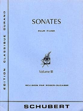 Illustration de Sonates (éd. Durand) - Vol. 3 : D 958 - D 959 - D 960