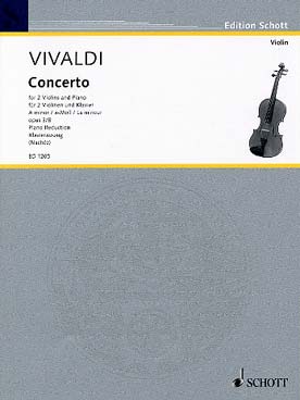 Illustration de Concerto op. 3 "L'Estro armonico" N° 8 RV 522 en la m pour 2 violons