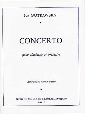 Illustration de Concerto pour clarinette et orchestre réduction piano