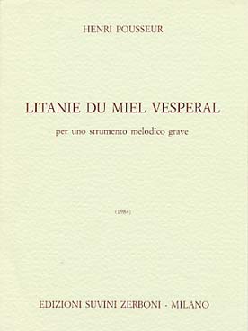 Illustration de Litanie du miel vespéral pour instrument mélodique grave