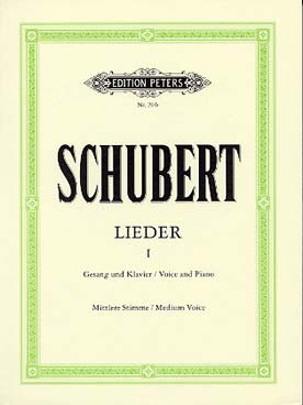 Illustration de Lieder (éd. Peters) - Vol. 1 (voix moyennes)