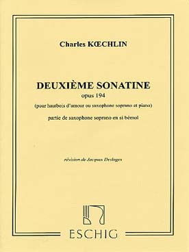 Illustration de Sonatine op. 194 N° 2 (tr. saxophone soprano Desloges) - Partie de saxophone