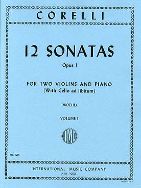 Illustration de 12 Sonates op. 1 pour 2 violons et piano - Vol. 1