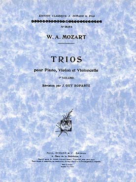 Illustration de Trios avec piano - éd. Durand Vol. 1 : K 254 en si b M K 496 en sol M et K 502 en si b M